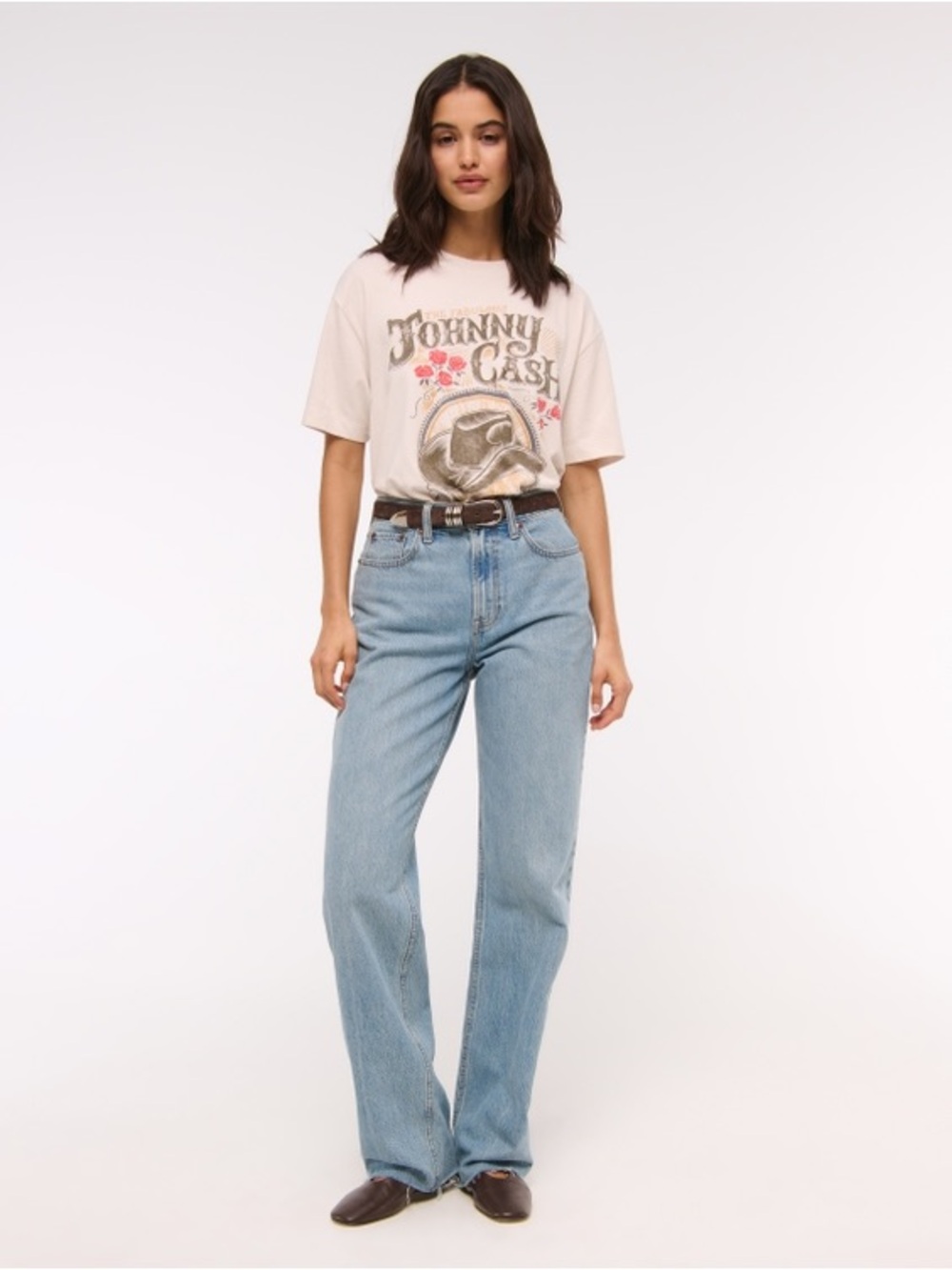 Abercrombie & Fitch Light Blue high rise loose 28